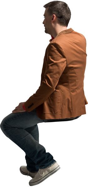Sitting man image