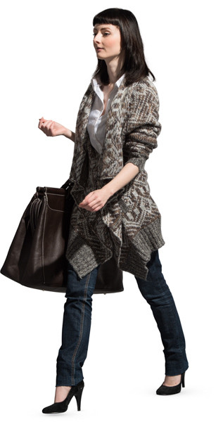 Walking woman image