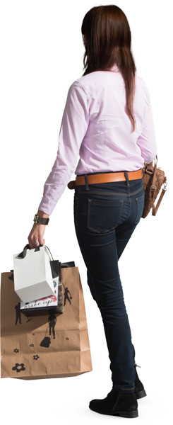 Walking woman image