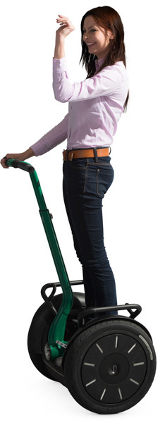 Woman riding on segway image