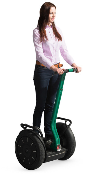 Woman riding on segway image