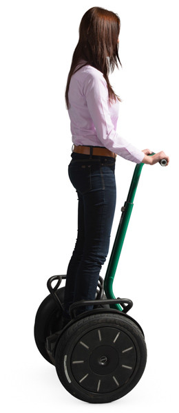 Woman riding on segway image
