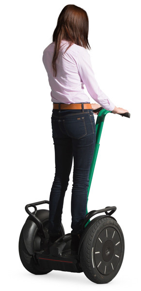 Woman riding on segway image