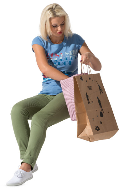 Sitting woman image