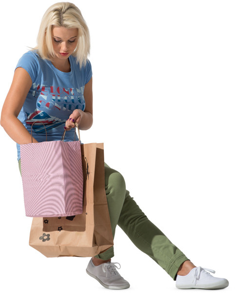 Sitting woman image