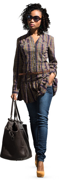 Walking woman image