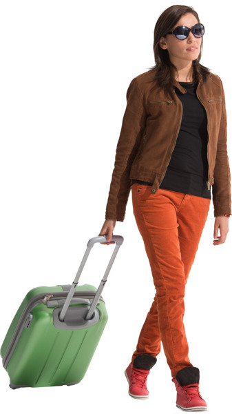 Walking woman image