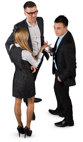 Standing group of people image