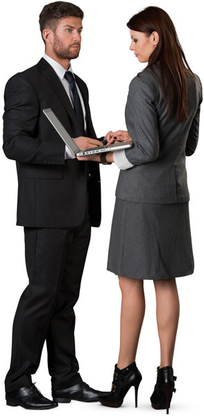 Standing group of people image