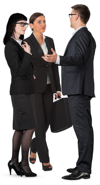 Standing group of people image