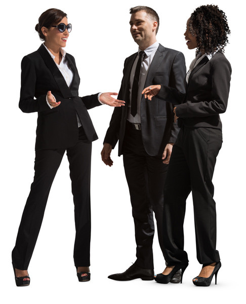Standing group of people image