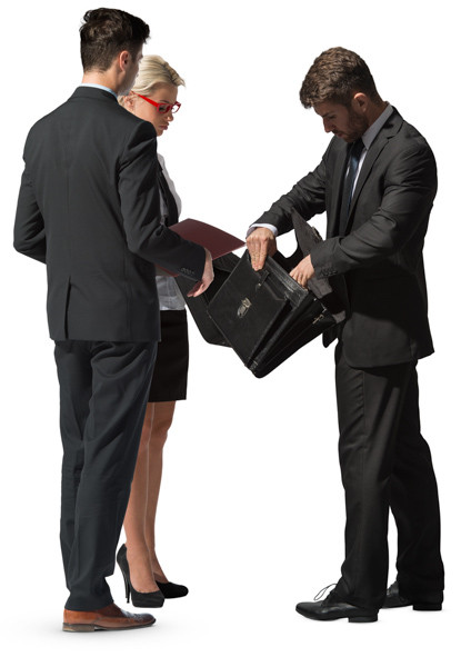 Standing group of people image