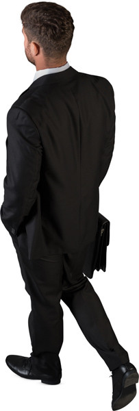 Walking man with briefcase image