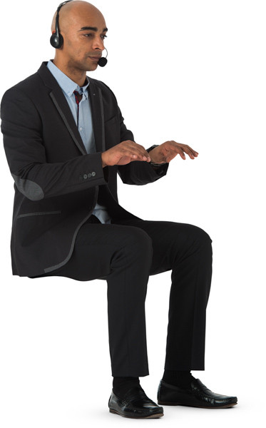 Sitting man image