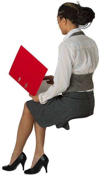Sitting woman image