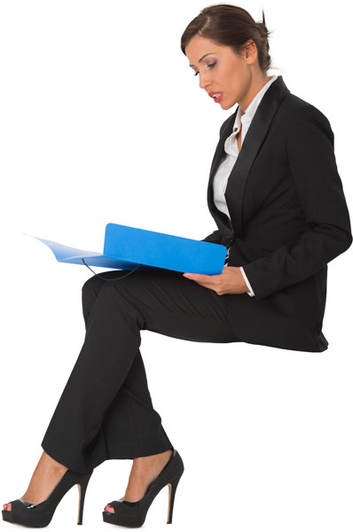 Sitting woman image