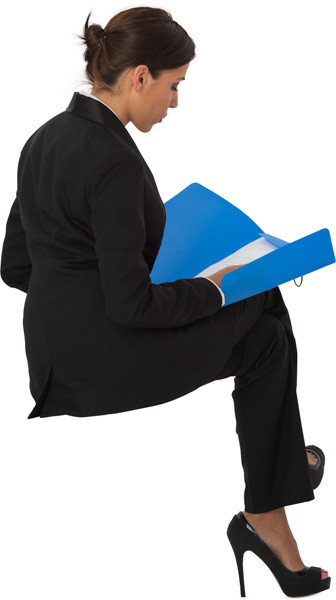 Sitting woman image