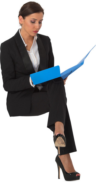 Sitting woman image