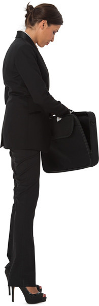 Standing woman with briefcase image