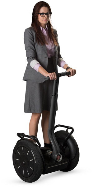 Woman riding on segway image