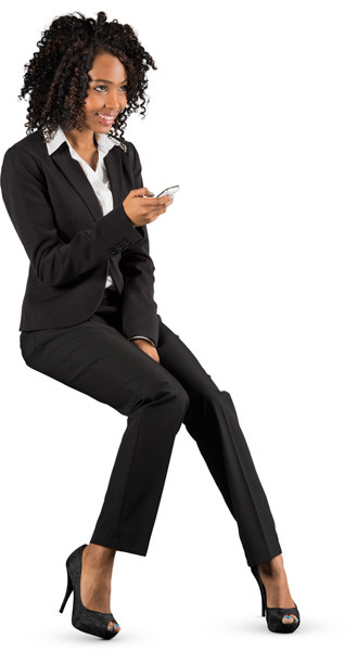 Sitting woman image