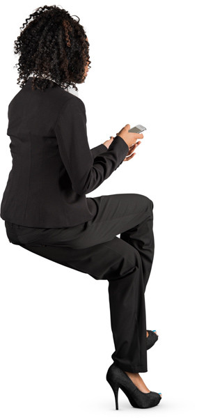 Sitting woman image