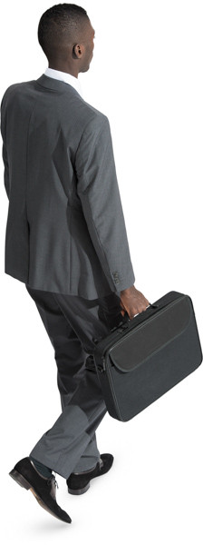 Walking man with briefcase image