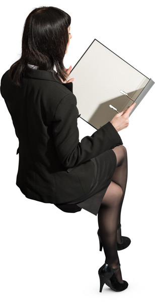 Sitting woman image