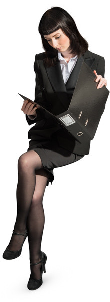 Sitting woman image