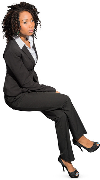 Sitting woman image