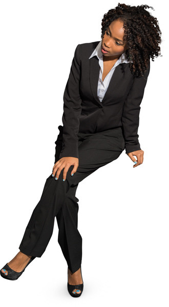 Sitting woman image