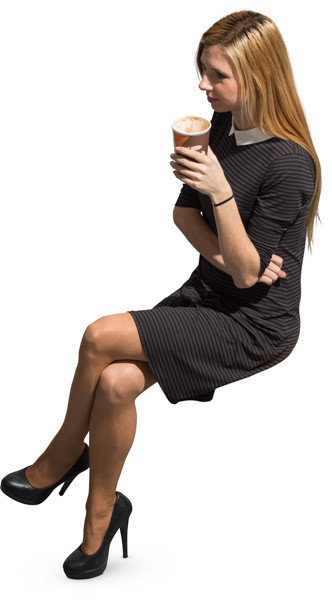 Sitting woman image