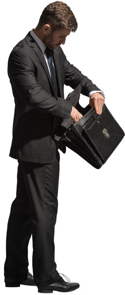 Standing man with briefcase image