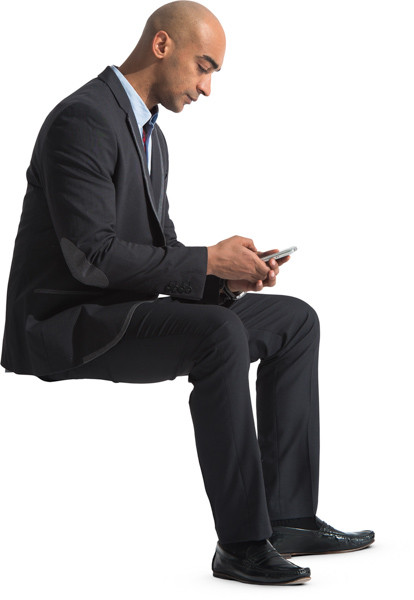 Sitting man image
