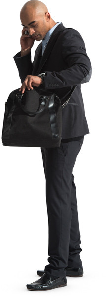 Standing man with briefcase image