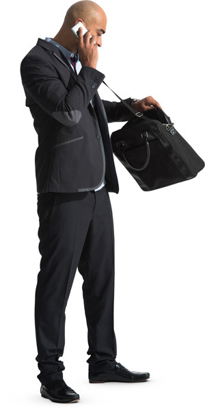 Standing man with briefcase image