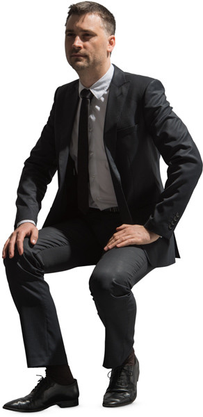 Sitting man image