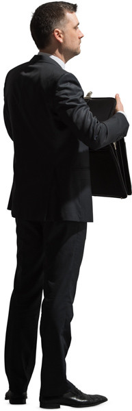 Standing man with briefcase image