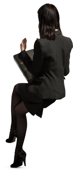 Sitting woman image