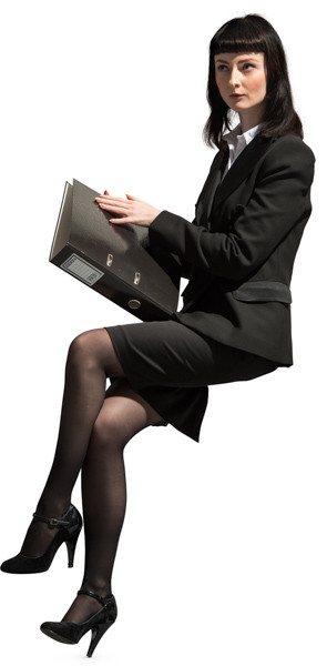 Sitting woman image