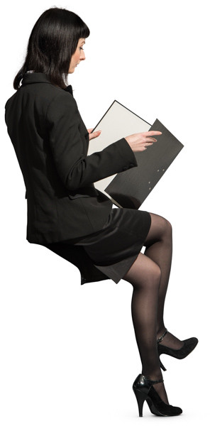 Sitting woman image