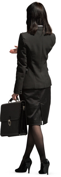 Standing woman with briefcase image