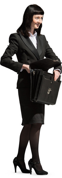 Standing woman with briefcase image