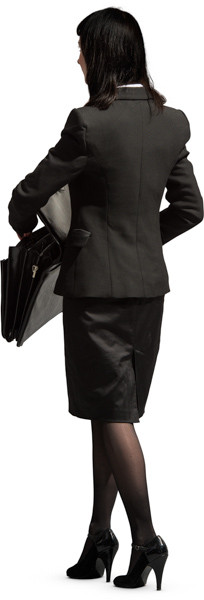 Standing woman with briefcase image