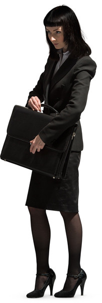Standing woman with briefcase image