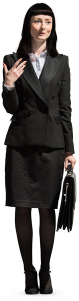 Standing woman with briefcase image