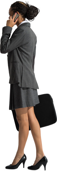 Standing woman with briefcase image
