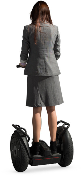 Woman riding on segway image