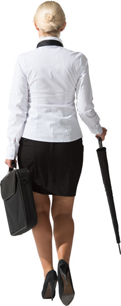 Walking woman with briefcase image