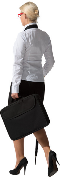 Walking woman with briefcase image